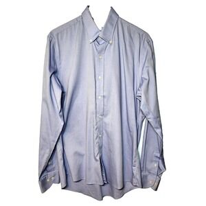 Button Down Brand Blue Supima Cotton Button Down Long Sleeve Shirt Professional